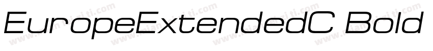 EuropeExtendedC Bold Italic字体转换